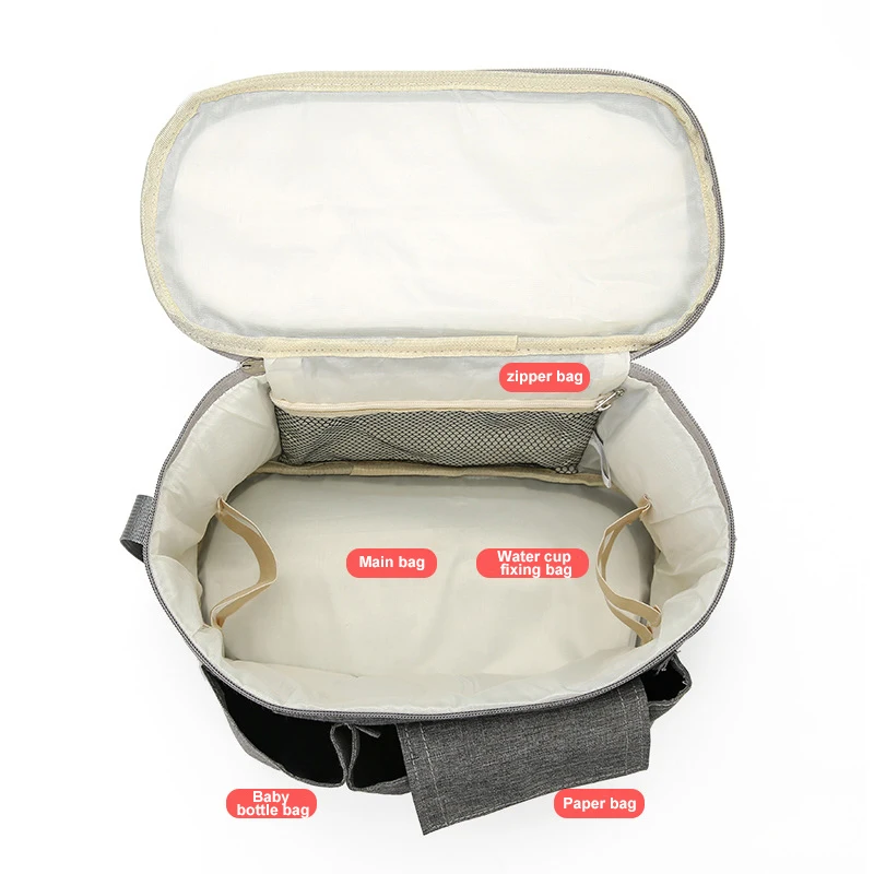 Stroller Organizer with Cup Holders Shoulder Strap Large Storage Diaper Bag Mother Care Organizer Hanging Baby Diaper Bag