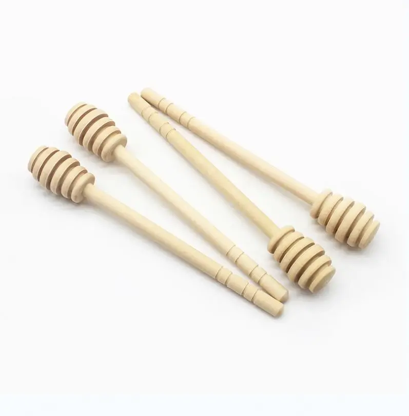 Wholesale 1pc Practical Long Handled Wooden Honey Spoon Mixing Dipper Stick For Jar Supplies Kitchen