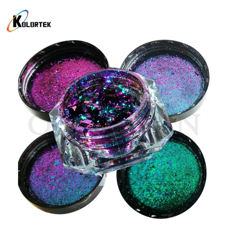 wholesale Color shifting flake nail chameleon multichrome glitter chrome flakes