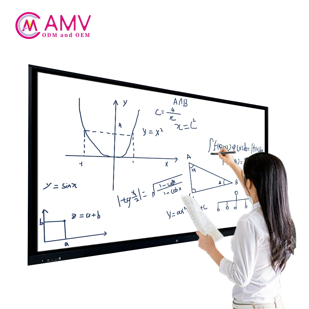 AMV sells cheap 98 100 110 inch interactive whiteboard touch screen conference tablet in bulk