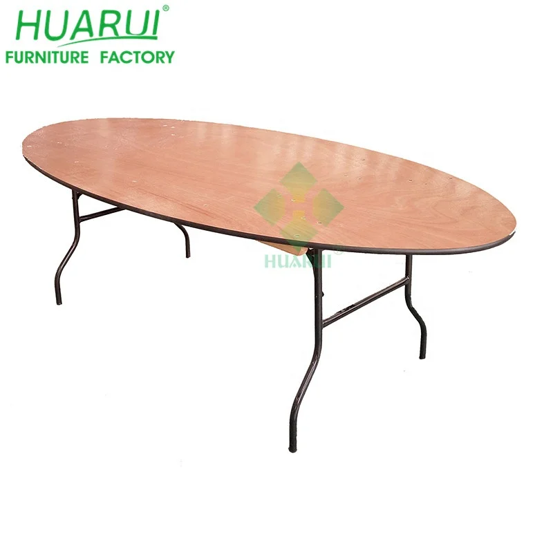 6-10 people Factory Dining Banquet Round Folding Wooden Table