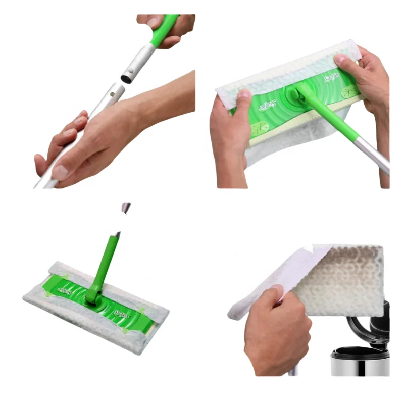 S wiffer Sweeper 2-in-1 Dry + Wet Floor Mopping and Sweeping Kit Multi-Surface Kit for Floor Cleaning