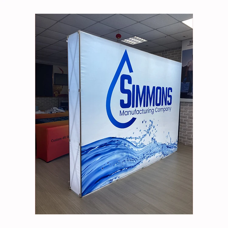 Tension Fabric Graphic Aluminum Alloy Frame Portable Pop Up SEG Light Box Backlit Backdrop Wall Display