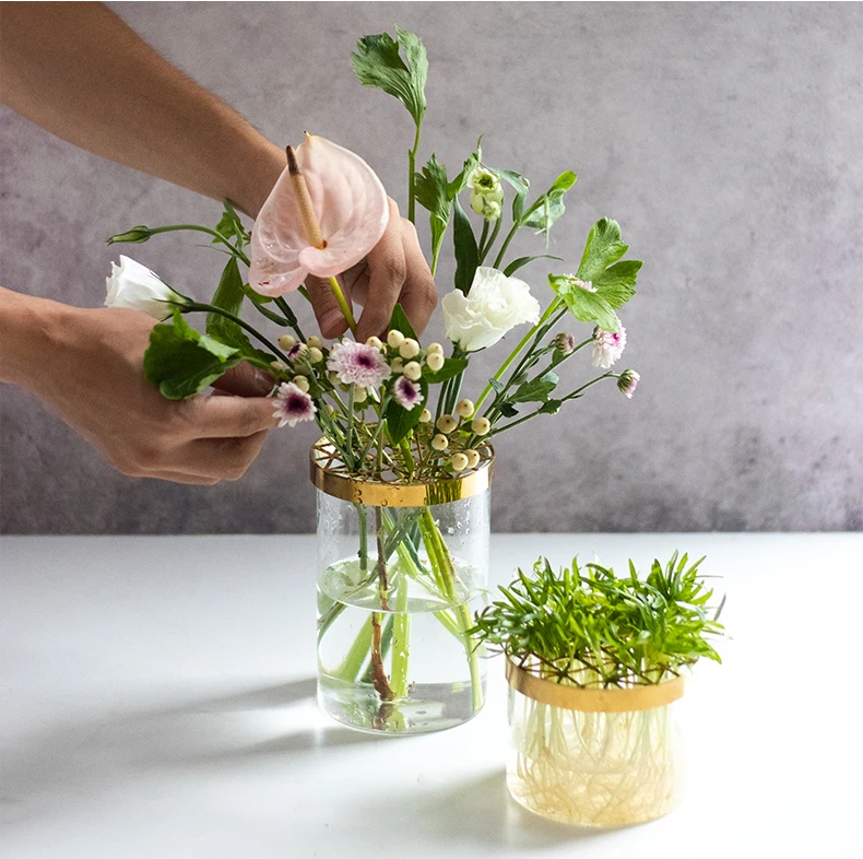 Home decoration clear acrylic flower vase modern acrylic tube vase