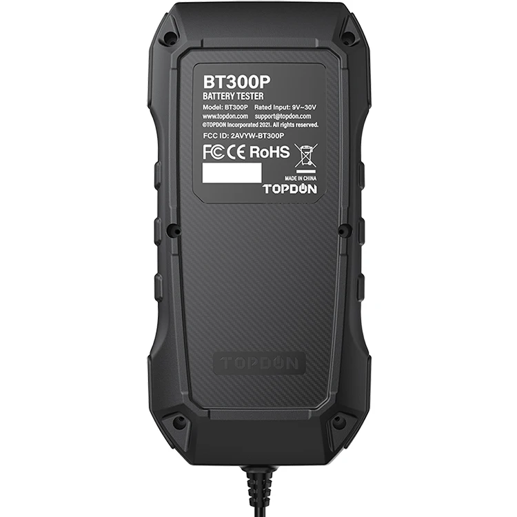 TOPDON BT300P Professional Intelligent Lead Acid Gel 12V Ah Cca Battery Tester Analyzer