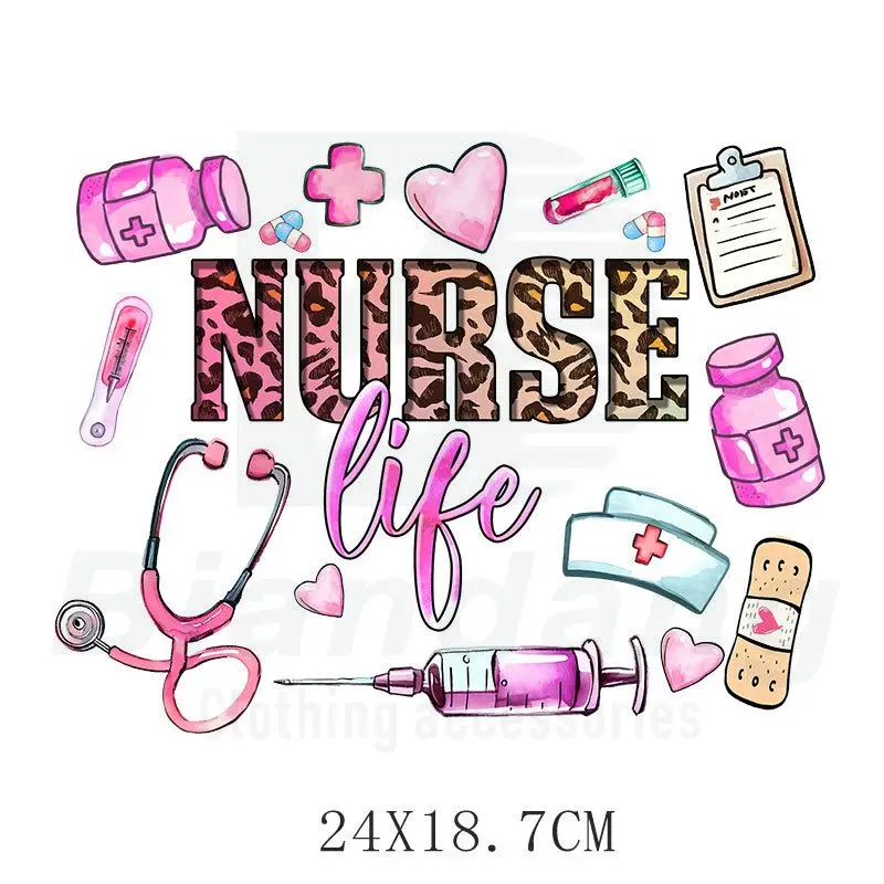 Best Sale Nurse Life HTV Vinyl Heat Transfer Stethoscope Printing Heat Press Stickers Decals for Kids