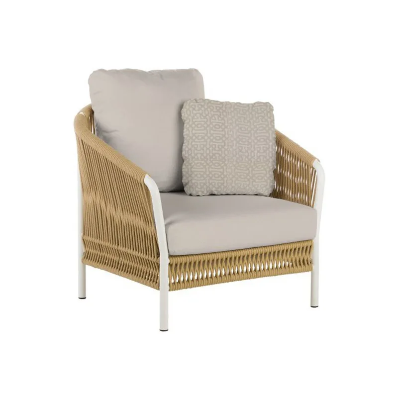 Outdoor casual rattan sofa Villa Outdoor outdoor balcony courtyard garden Olive rope rattan chair