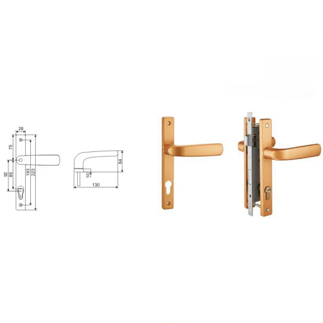 China New Products  China Door Handle Aluminum Door Lock YE-85DH-09 YE-92DH-09