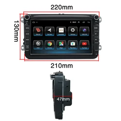 Android 9.1 Auto radio GPS Navigation Car Stereo Double Din 8 Inch MP3 Player Multimedia Player HD Video Audio For Volkswagen