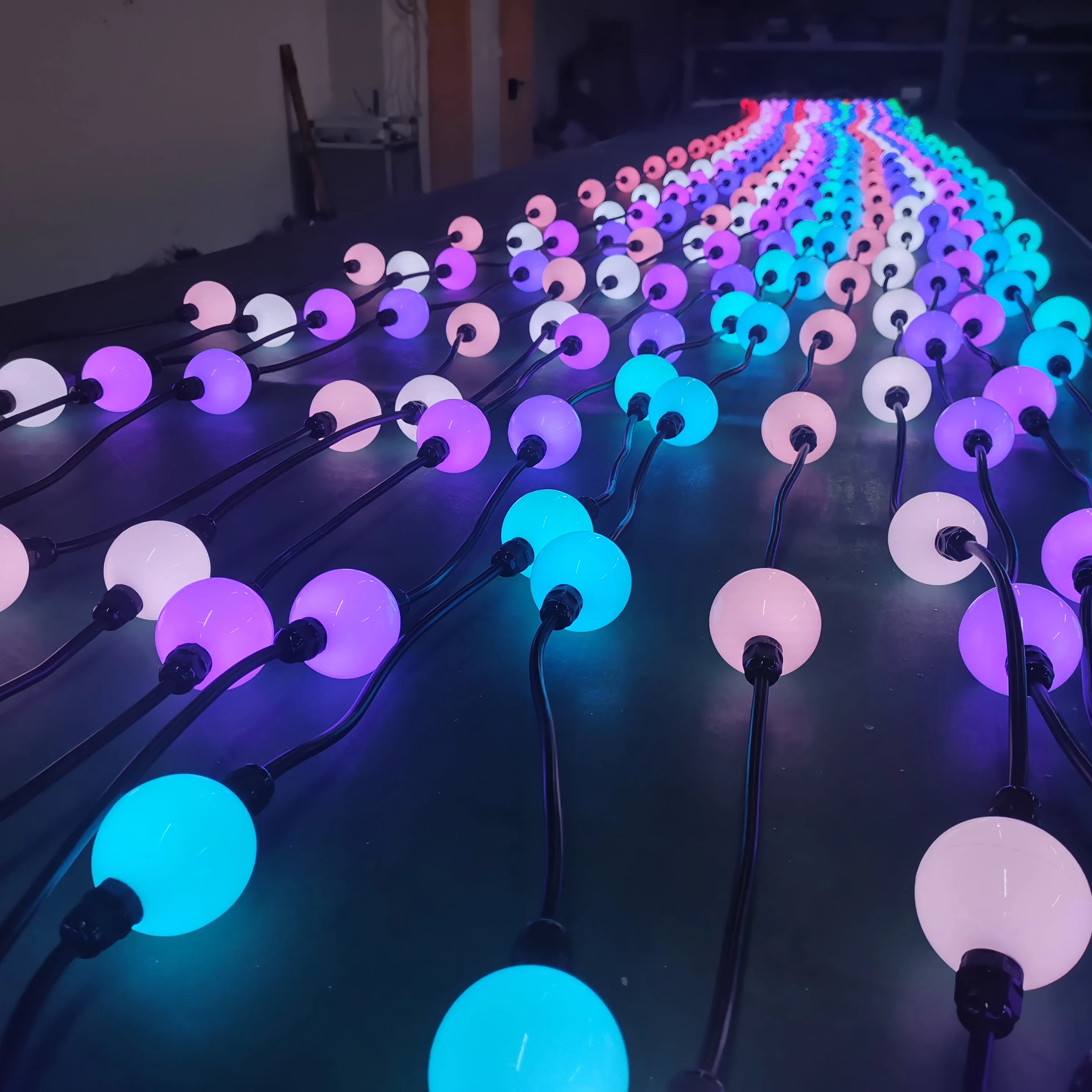 Ledcolourlight DMX Artnet controller LED 3D video curtain string rgb LED ball lights DJ DMX stage light strip lighting