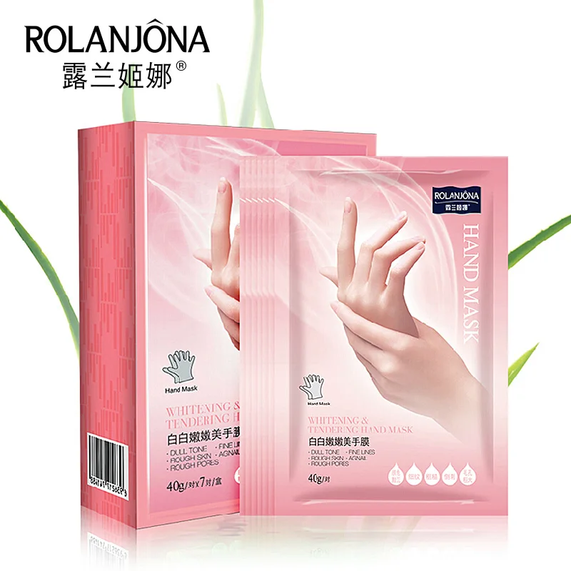 Customized Private Label Rolanjona Whitening And Tendering Moisturizing Hydrating Hand Mask Peel Smooth Home Use Hand Care