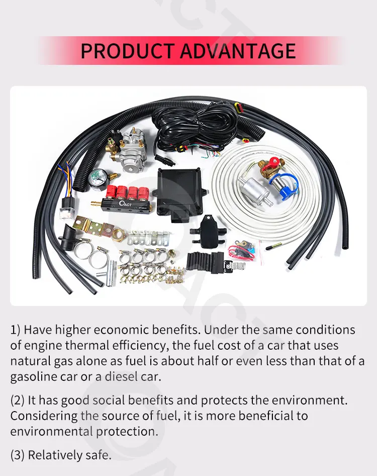 ACT Oto Gaz 4 cylinders cng/LPG conversion kits for multiple injection engine dual fuels