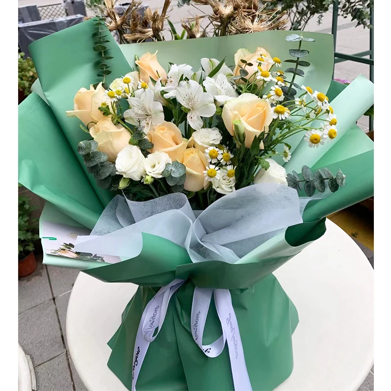 Factory Price Waterproof Flower Wrapping Paper Rose Wrap Paper