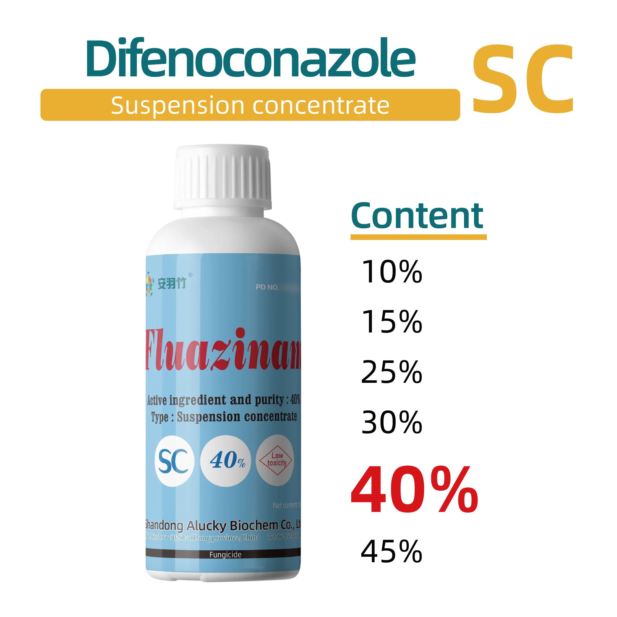 pesticide fungicide Technical material 119446-68-3 Difenoconazole 95% 96.5% 97% 98% 92% Difenoconazole TC