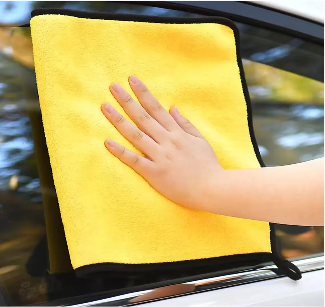 Microfiber Cleaning Towel Thicken Soft Drying Cloth Car Body Washing Towels Double Layer Clean Rags