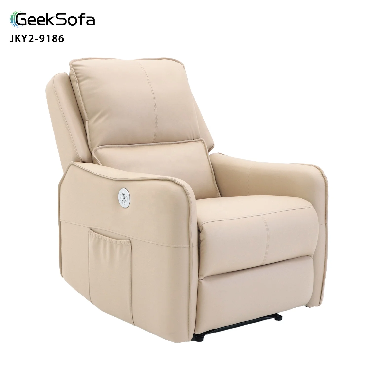 Geeksofa Modern Lazy Boy Microfiber Fabric Power Electric Recliner Chair with Massage and Heat for Living Room Furniture