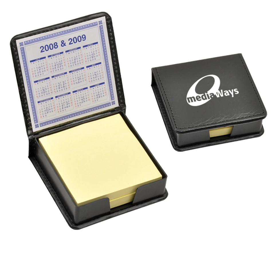 Из искусственной кожи (полиуретан) куб держатель для заметок и бумаги для заметок на клейкой основе держатель с календарем NE037