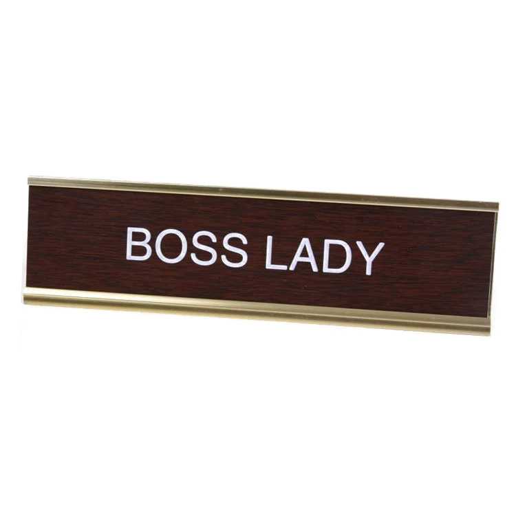 Custom metal aluminum nameplate office desk nameplate