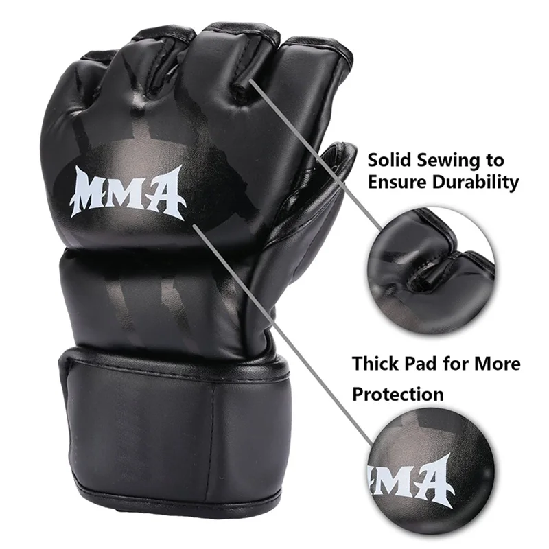 MMA ONEMAX Sparring UFC Gloves Half Finger Custom Logo With Three-layer Wristband For Training Factory Directly Supply