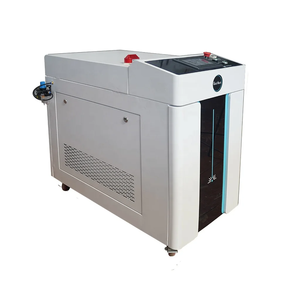 2000W 7 cleaning shapes 300mm width Raycus laser S&A water chiller portable laser cleaning machine