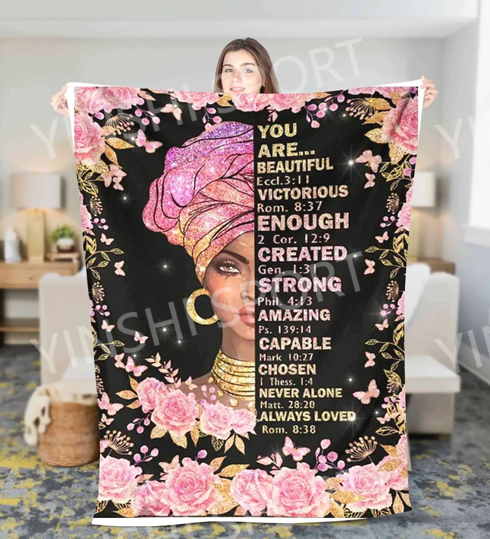 Custom Powerful Black Women Of Black History Month Blanket Warm Decorative - Buy Custom Design Blanket