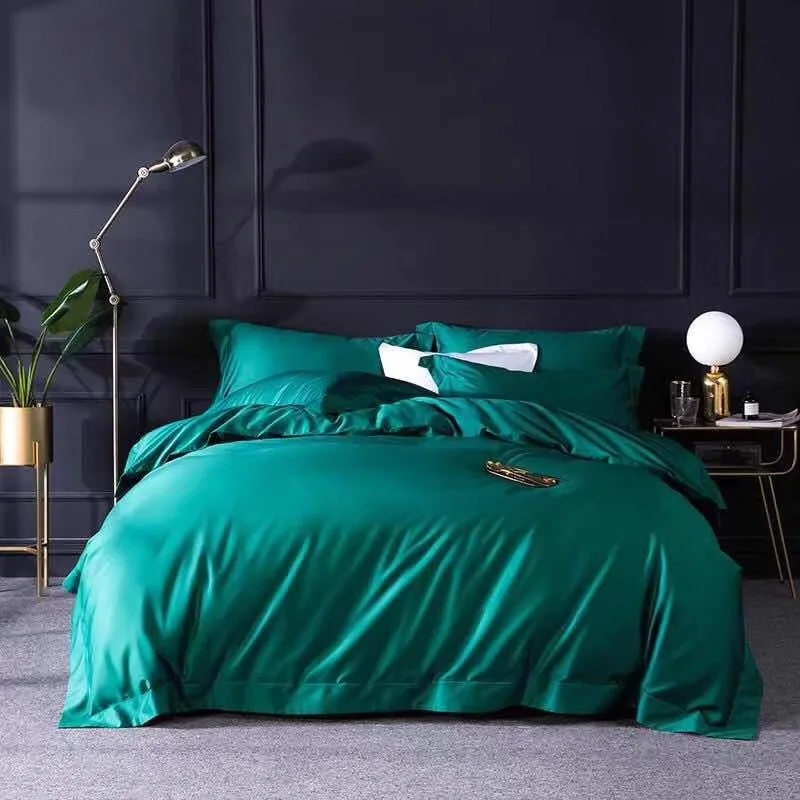 Luxury Bedding Set Cotton Duvet Cover 300tc Sateen Bed Sheet Covet 100% Bedsheet