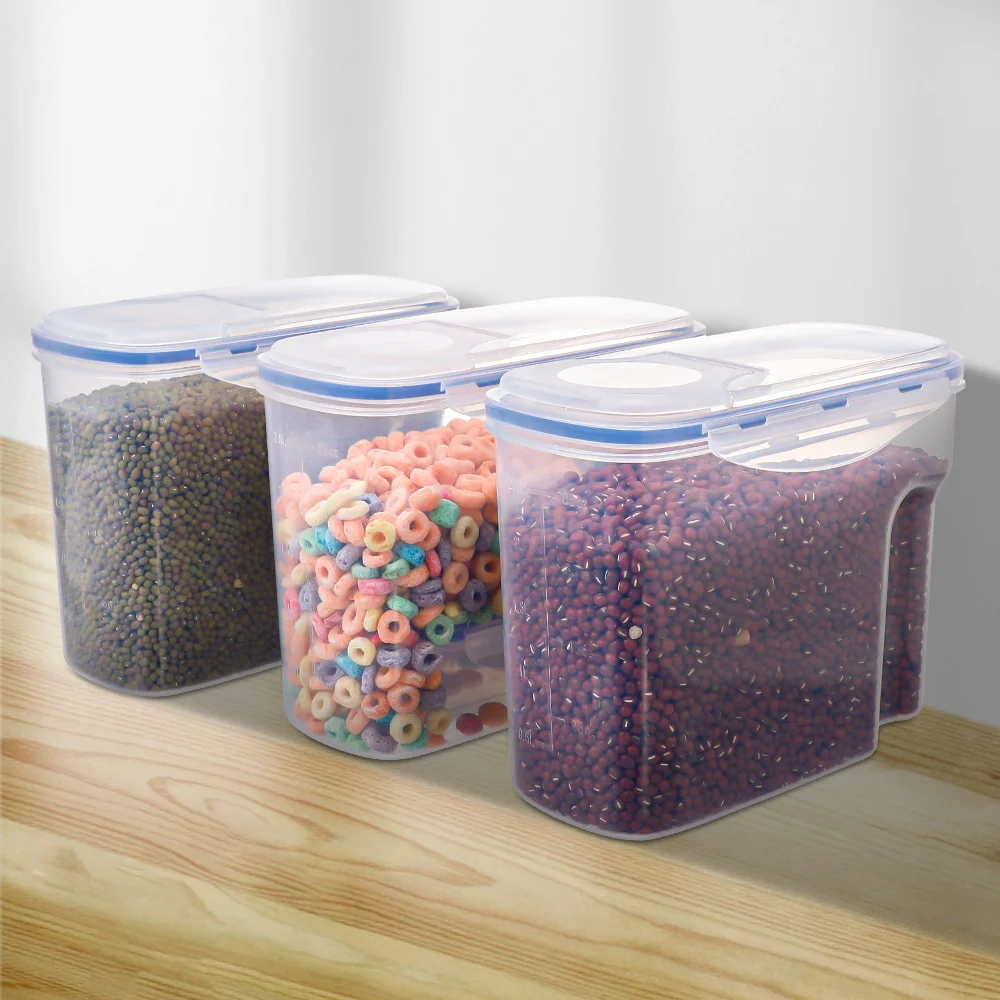Easylock Kitchen Dry Food Keeper Airtight Jar Organizer Cereal Storge Container with Filp Lid