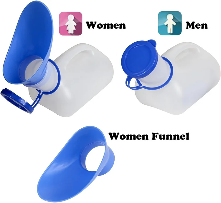 1000ml  Camping Outdoor Travel Car Unisex Portable Urine Container Pee Urinal Bottles for Men Women