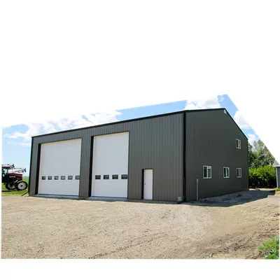 Prefabricated Steel Structure Small Warehouses Garage Car Garage Storage with Garage Door