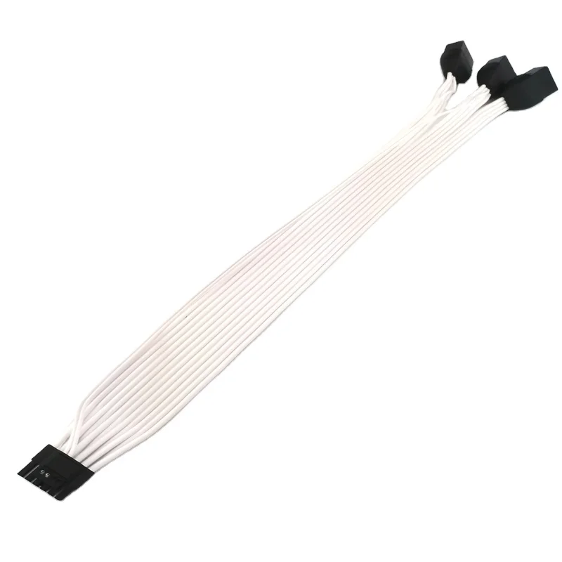 12-контактный разъем с интервалом 3,0 дюймов для 3*6 + 2 видеокарт из материала ТПЭ, Удлинительный кабель ATX