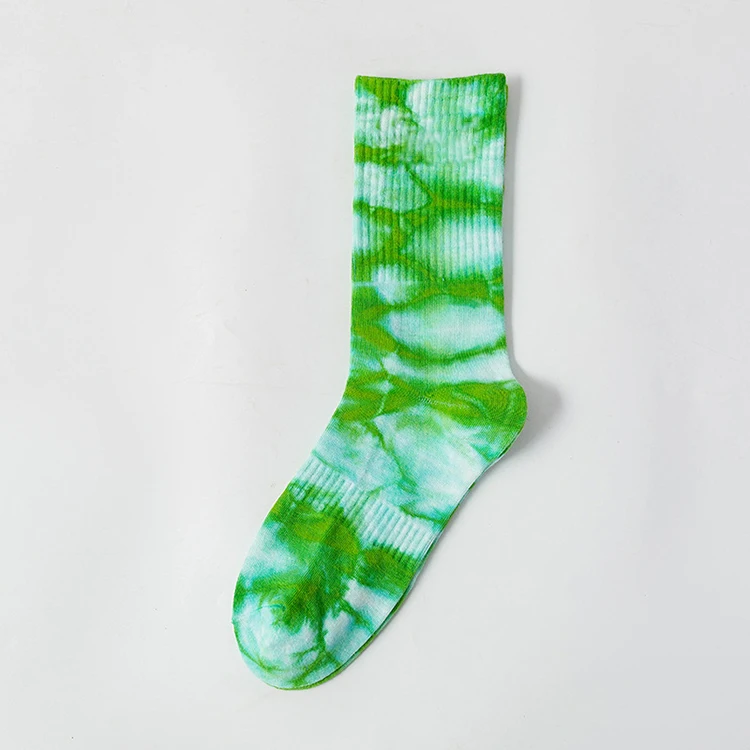 
Hot sale colorful cotton tie dye men socks custom logo design tie dye sports socks for women and men 