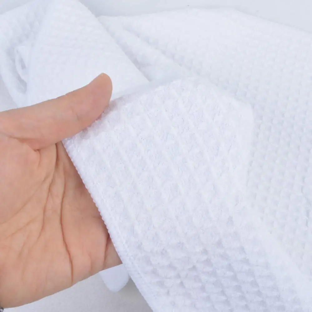 RTS Wholesale Microfiber Dish Towels Kitchen Drying Towel Waffle Weave White Hand Towel