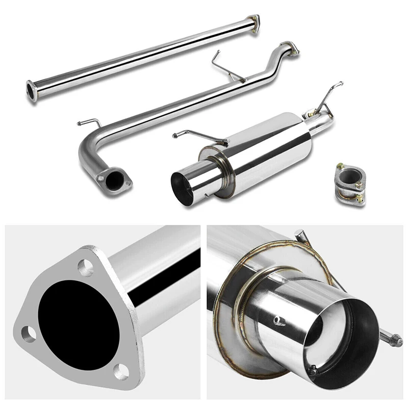 Tuning exhaust catback  system for  Honda Accord 4 Cyl (98-02) N1 Muffler w/ Burnt Blue Tip