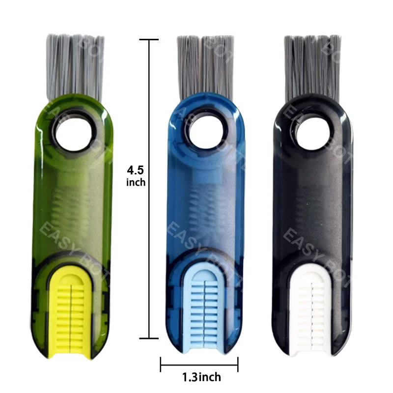 2024 Multi-functional Folded Cup Lid Mini Detail Brush Water Bottle Brush Cleaner 3 In 1 Bottle Cleaning Brush For Vacuum Cup