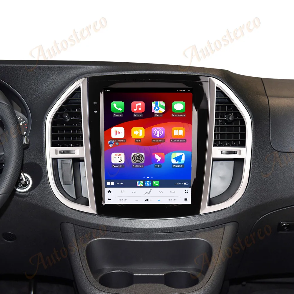 12 1 дюймов Android 14 автомобильный GPS для Mercedes Benz Vito 2017-2020 навигационное головное устройство мультимедийный плеер AutoStereo DSP магнитофон