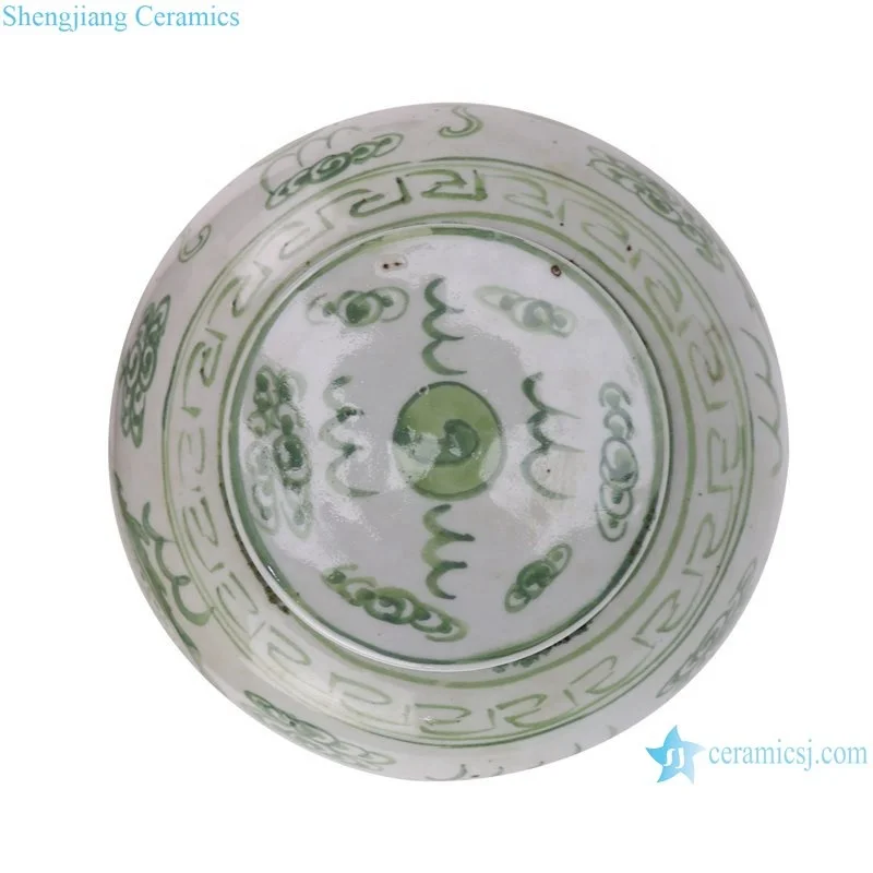 RYKB176-GREEN-RED-E-S Jingdezhen high quality antique porcelain dragon pattern storage decorative ceramic pot