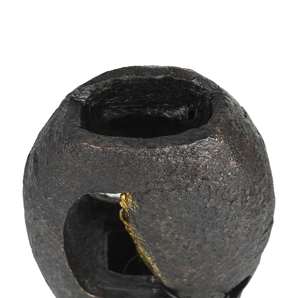 2022 Wholesale Table decor Resin indoor  Fengshui buddha statue inside water fountain with LED light