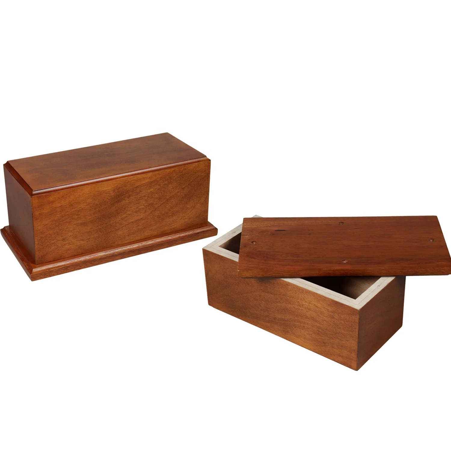 Wholesale Eco - Friendly Cremation Urn Custom Solid Wood Funeral Keepsake Urns For Human Ashes