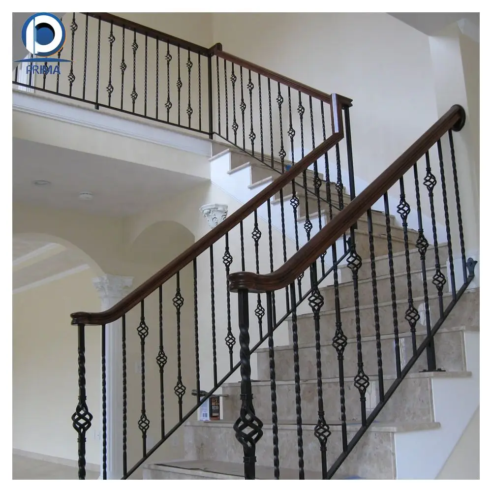Prima High Quality Decorative Balcony Railing Fence Carbon Steel Hot Galvanized Railing Wrought Iron Railings