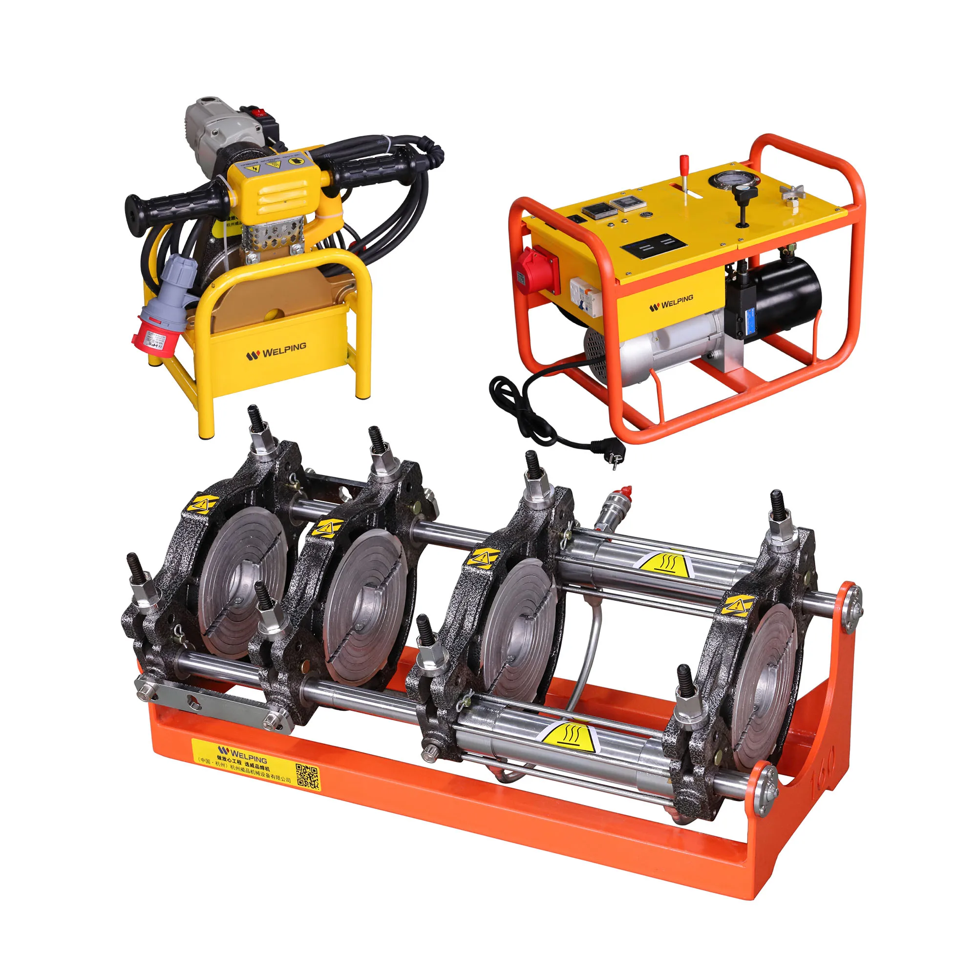 Лучшие продажи 63/200 мм Hdpe Стыковая сварочная машина hdpe пластиковый плавильный аппарат