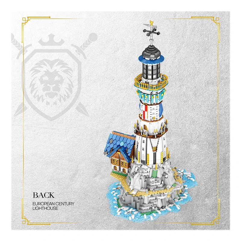 Reobrix 66028 the Lighthouse Model Building Block Architecture City Street View Series Creative Moc Bricks ABS Toy for Kid