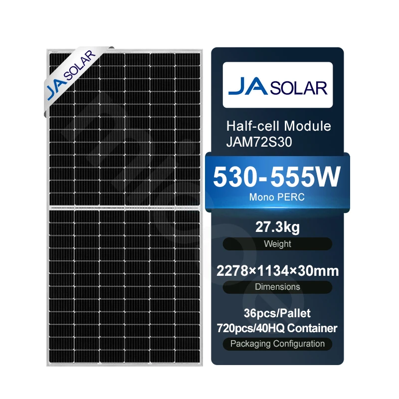 JA 530W 535W 540W 545W 550W 555W Solar Panel Price