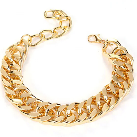 Jewelry Bangle Bracelet Fashion And Retro Changeable Chain With Gold-color or Silver-color