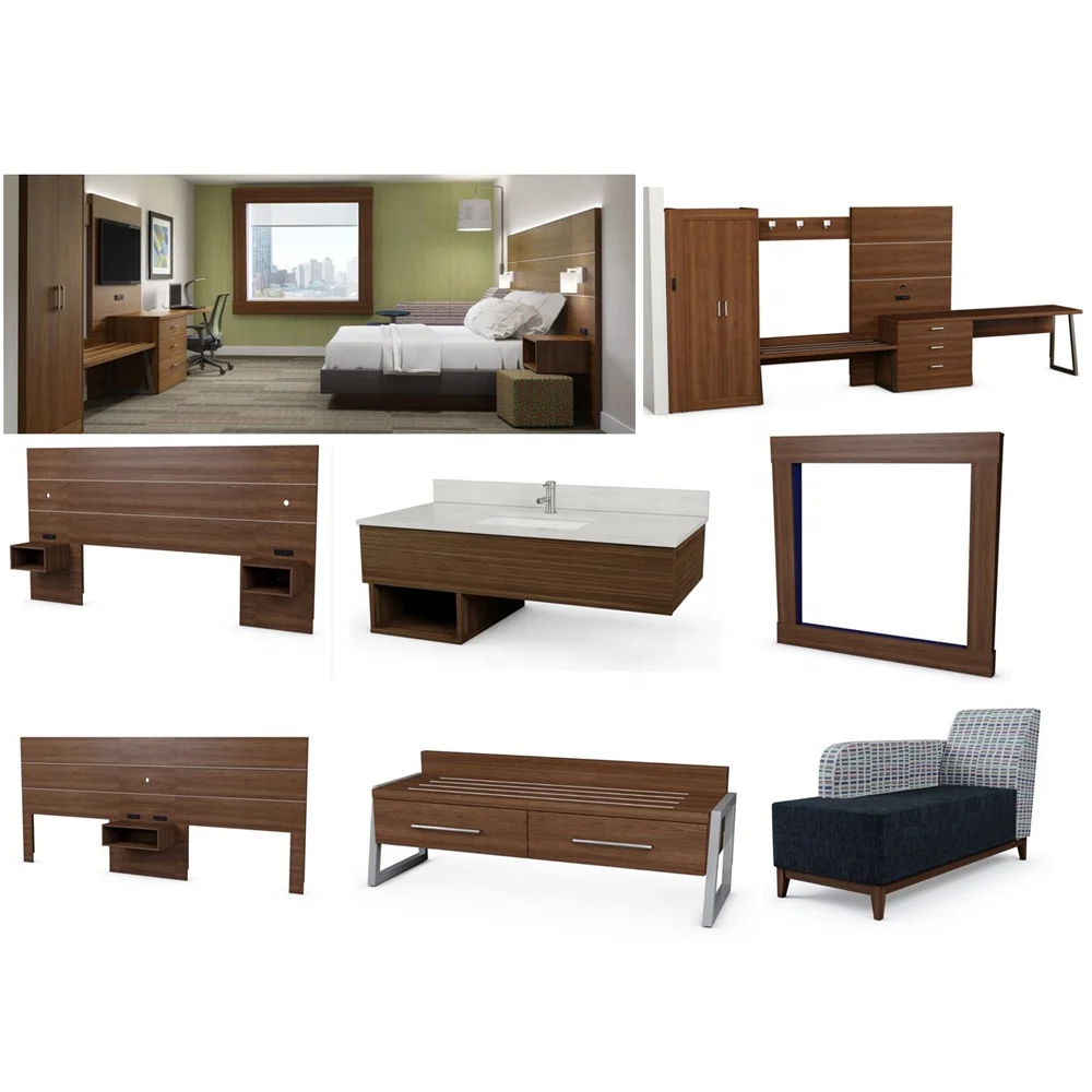 Holiday Inn express hotel queen king size bed bedroom furniture