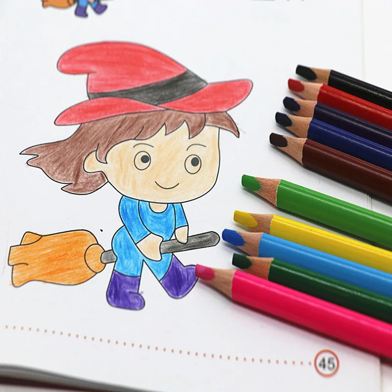 kids Colorpencil  Colour Pencil set case shcool pencil  4.0mm HIGH QUALITY Lead  Iron Metal Box  Packing