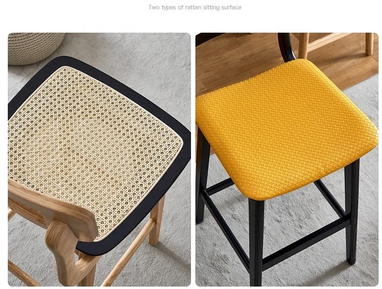 Industrial Outdoor Bar Stool Metal Steel Legs Chair Solid Wood Seat Restaurant Garden Cafe Bar Furniture