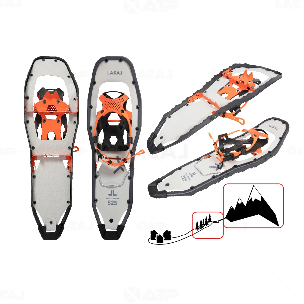 XTAP Most Popular Super Easy 1-pulling Binding Aluminum Frame Glacier Unisex Winter Hiker Snowshoes For Ice Adults