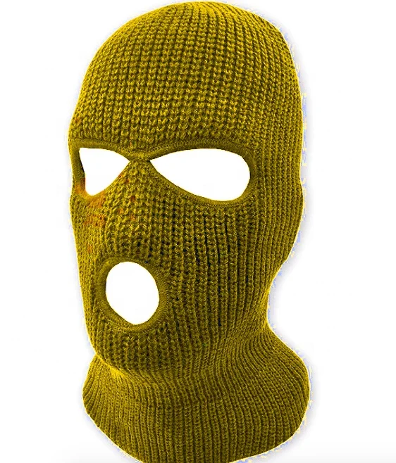 Custom Knitted Ski Mask balaclavas With Embroidery Logo, 3 Hole Winter Hat Ski Mask