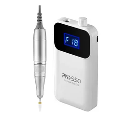 550 электрическая дрель для ногтей, 30000 об./мин. Для акриловых ногтей, перезаряжаемая электрическая машинка для пилки для ногтей