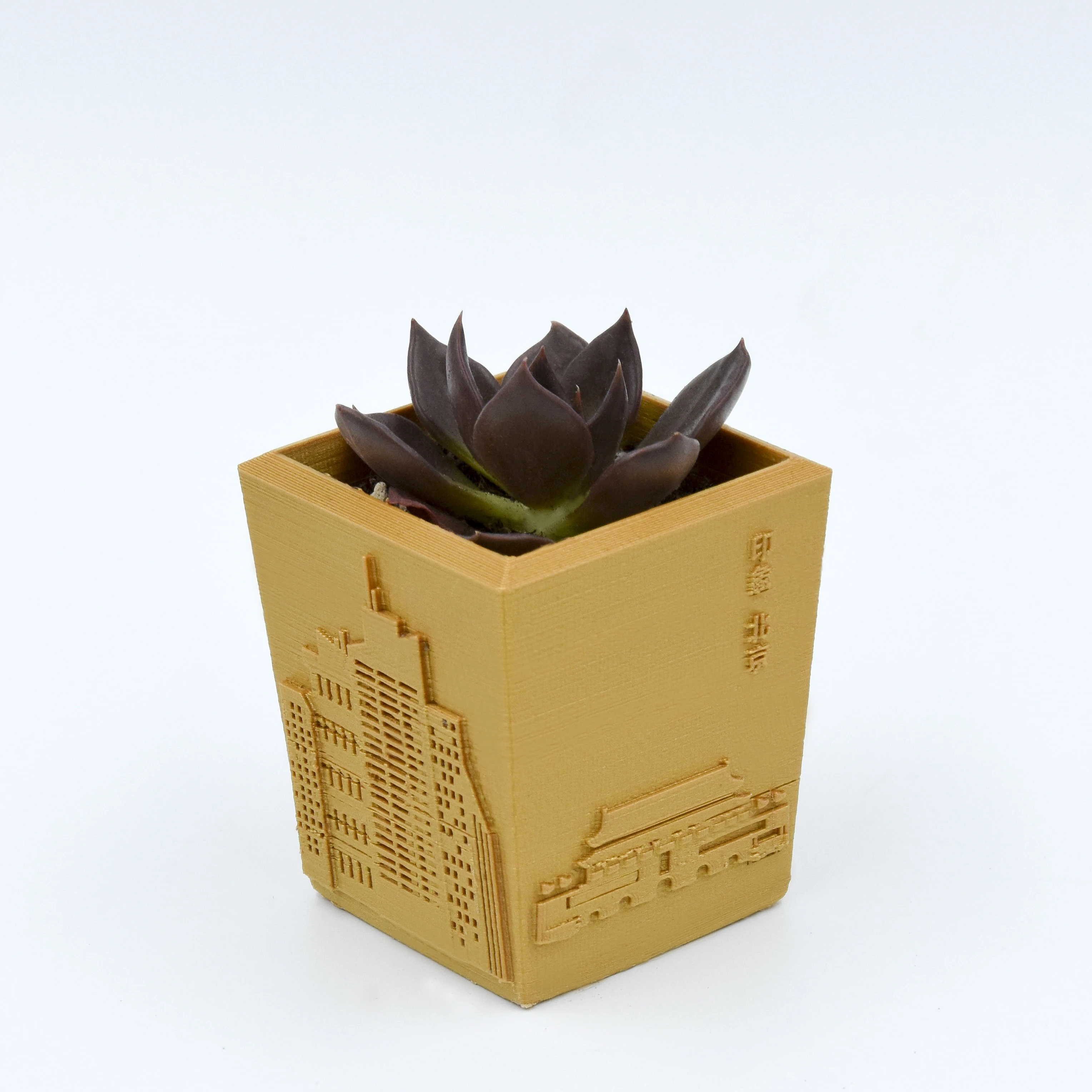 Low Volume/Batch Production Wood Appearance Decoration Vase By 3D Printed PLA Filament 3D Printing Service